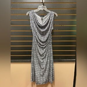 Grace Elements Black & White Ruched Dress XL